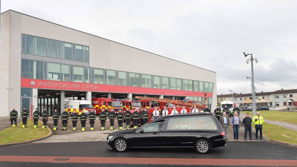 WATCH: Emergency services pay moving tribute to late Waterford firefighter