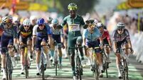 Tour de France: Sam Bennett finishes 12th as Biniam Girmay takes his third stage win