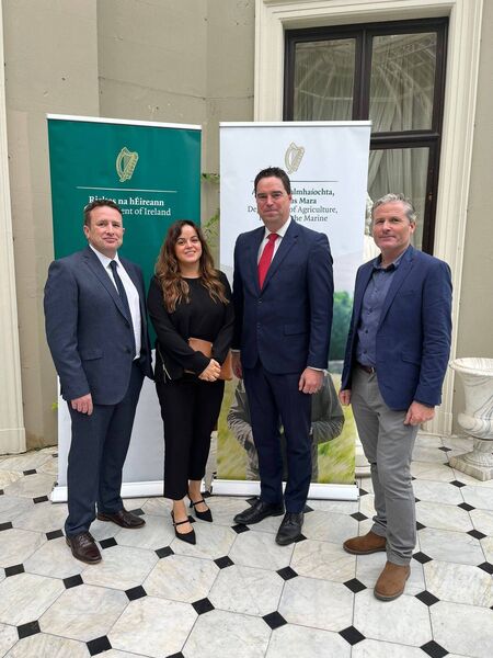 Pictured from left: Dr. Tim Yeomans, MTU; Dr. Emma Murphy, TUS; Minister Martin Heydon; and Leo Murray, ATU. 