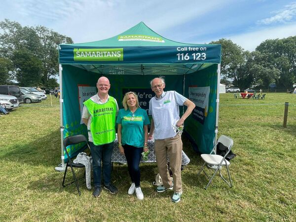 Gerard Curley, Martina McEnery and Martin Kennedy working on behalf of Samaritans at the Dungarvan Show. Gerard Curley, Martina McEnery and Martin Kennedy working on behalf of Samaritans at the Dungarvan Show.