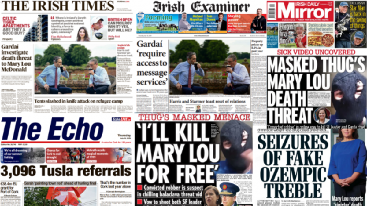 What the papers say: Thursday's front pages