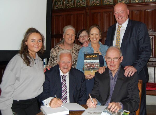 A History of Lismore GAA author Brian Willoughby (back right) pictured at the launch of the book at Lismore Castle.