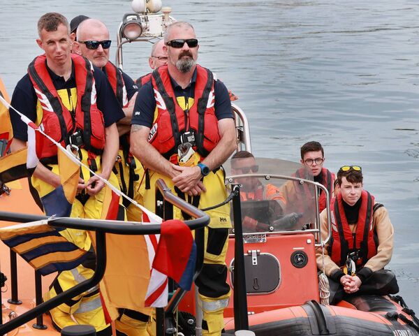 Crew of the Dunmore East Life Boat, at Dunmore East Harbour, for the Blessing of the Boats. Photo: Joe Evans Crew of the Dunmore East Life Boat, at Dunmore East Harbour, for the Blessing of the Boats. Photo: Joe Evans