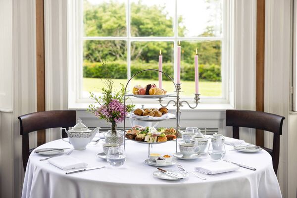 Afternoon tea as part of the Bridgerton Experience in Mount Congreve.