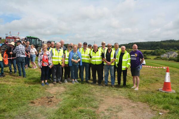 Some of the hard-working committee and stewards at the Kilmeaden tractor run.