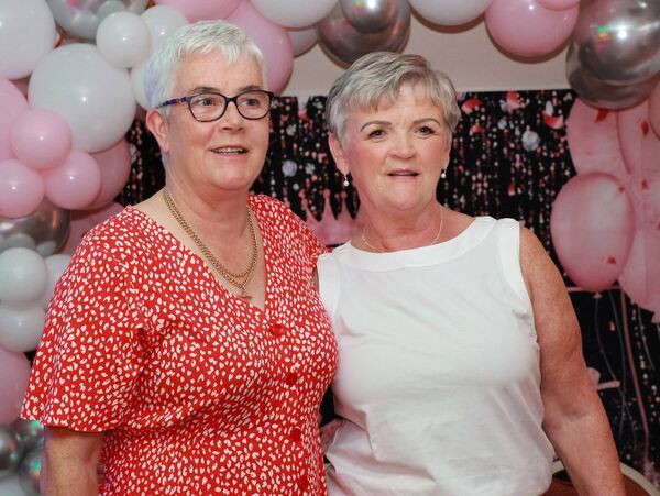 Deirdre and Bridie, pictured at the Mount Sion Centre for a retirement party for Bridie Rowe after 42 years as Care Assistant at UHW Maternity Ward. Photo: Joe Evans