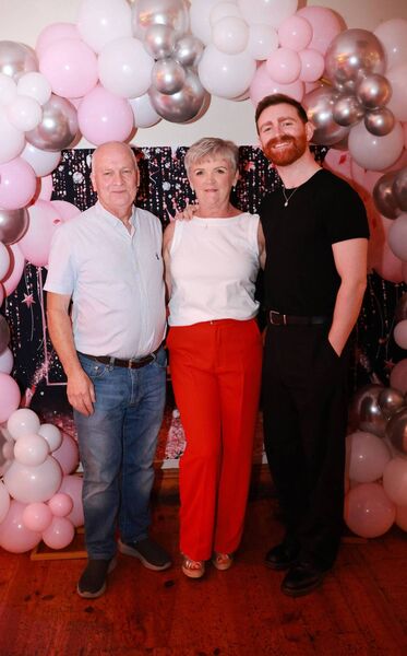 Michael, Bridie and David , pictured at the Mount Sion Centre for a retirement party for Bridie Rowe after 42 years as Care Assistant at UHW Maternity Ward. Photo: Joe Evans