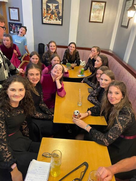 Sliabh gCua dancers. From front left, Keelin and Dearbhaile Houlihan, Cara Lonergan, Emma and Niamh Burke, Caoimhe Connor’s, Emma wall, Holly Lonergan, Sinead Connor’s, Aoibhe Burke, Breiana Ryan