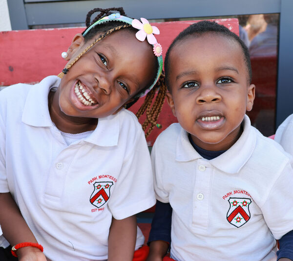 Arielle and Liam, at Park Montessori's art exhibition. Arielle and Liam, at Park Montessori's art exhibition.