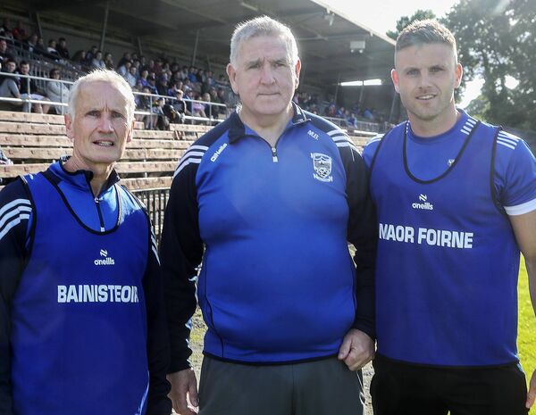 Dungarvan's management team of James Lacey, Mike Barry and Eoin Cadogan will be hoping to master a plan in causing a big upset against champions Ballygunner at Fraher Field this weekend. Photo: Sean Byrne