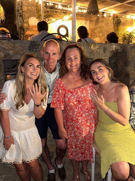 Seanie and Nora with their daughters Shauna and Helena. Seanie and Nora with their daughters Shauna and Helena.