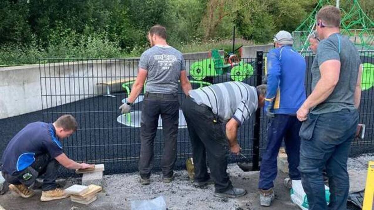 Great progress on community playground in Waterford