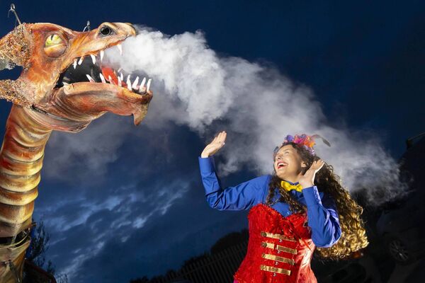 Pictured is Ashley Byrne appearing in rehearsals for Waterford’s Spraoi Festival Parade. Photograph: Patrick Browne