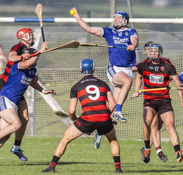 Dungarvan's Sean Crotty makes a fine catch against Ballygunner's Paddy Leavy and Aaron O’Neill during their Co. SHC match in Fraher Field. Photos: Sean Byrne. Dungarvan's Sean Crotty makes a fine catch against Ballygunner's Paddy Leavy and Aaron O’Neill during their Co. SHC match in Fraher Field. Photos: Sean Byrne.