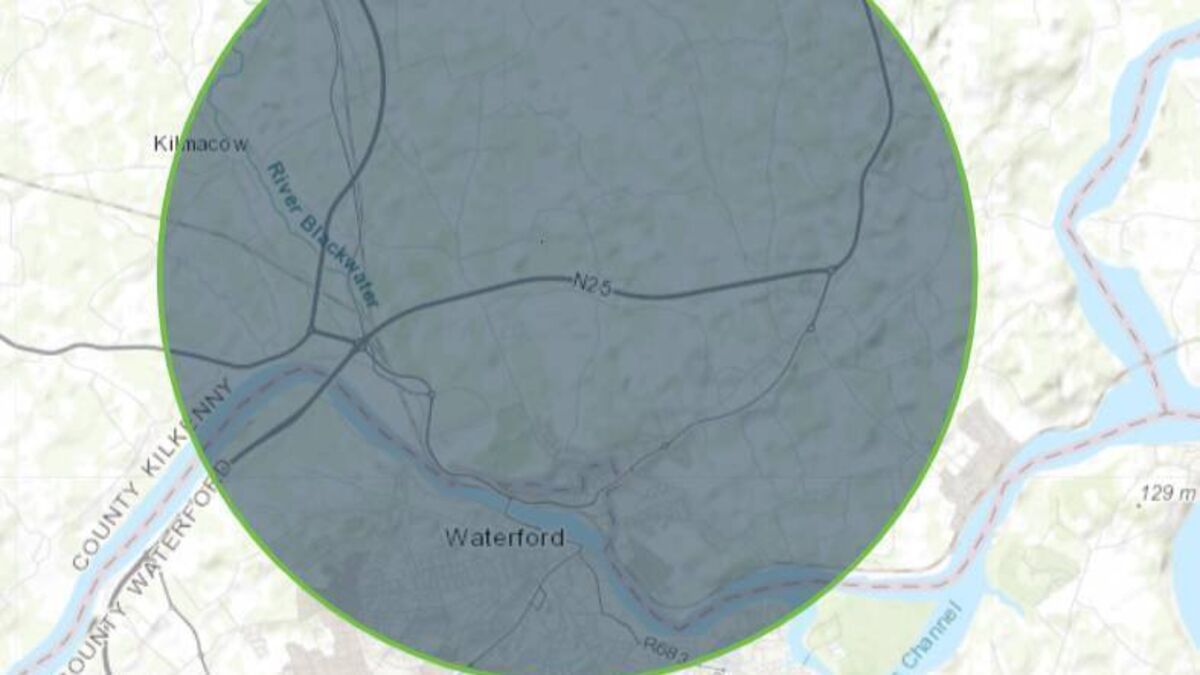 Temporary road closure near Waterford City