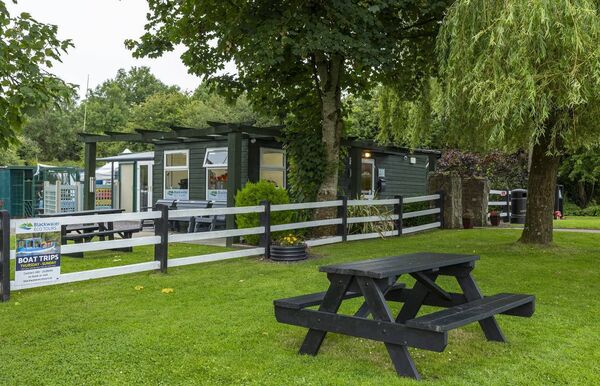 The picturesque are outside the boathouse