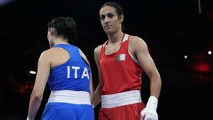 Boxer at the centre of gender controversy wins Olympic fight in just 46 seconds