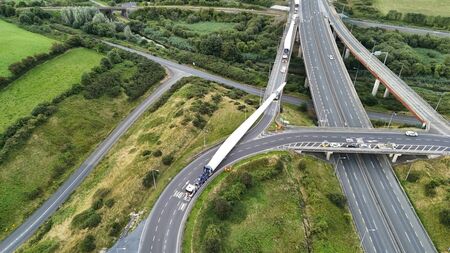 Record breaking wind turbine blades transported through Waterford