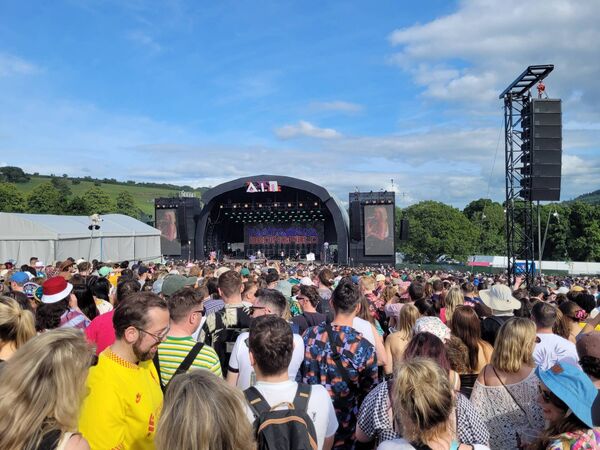 The delighted crowd at ATN soak up the sun as Natasha Bedingfield takes to the stage