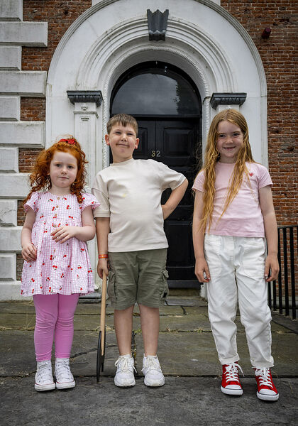  Edie, Robbie and Saoirse, at Spraoi 2024 Festival. Photo: Joe Evans