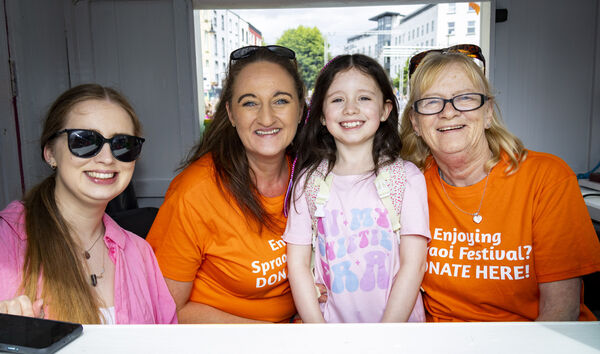  Yvonne, Elaine, Sadbh and Bernie, at Spraoi 2024 Festival. Photo: Joe Evans