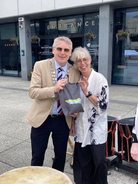 Mayor of Waterford City and County Cllr. Jason Murphy and Monika Volmer