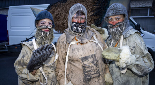  Samanatha, Max and Maryna, who took part in the Spraoi Parade, Cavalcade of Curious Creatures. Photo: Joe Evans