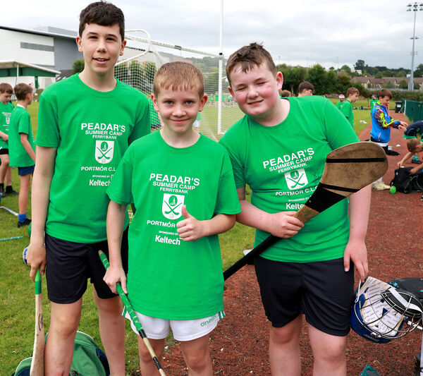 Jamie, Darragh and Tyler, at the annual Peadar's Summer Camp hosted by Ferrybank GAA. Photo: Joe Evans Jamie, Darragh and Tyler, at the annual Peadar's Summer Camp hosted by Ferrybank GAA. Photo: Joe Evans