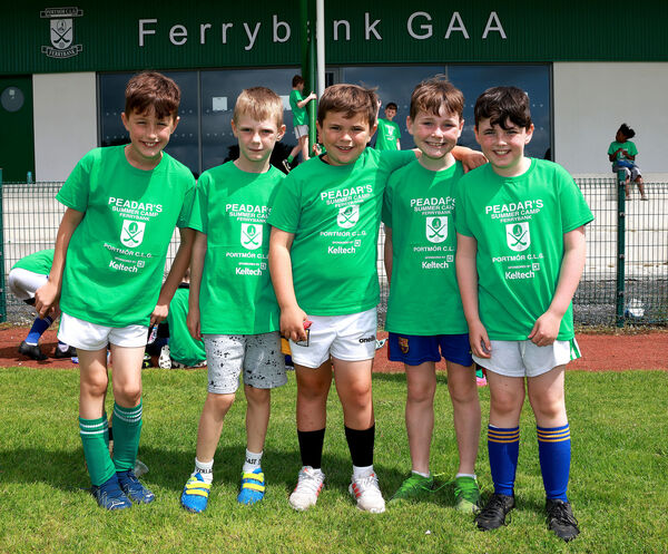conor, Alesandro, Iarlaith, Fionn and Logan, at the annual Peadar's Summer Camp hosted by Ferrybank GAA. Photo: Joe Evans conor, Alesandro, Iarlaith, Fionn and Logan, at the annual Peadar's Summer Camp hosted by Ferrybank GAA. Photo: Joe Evans