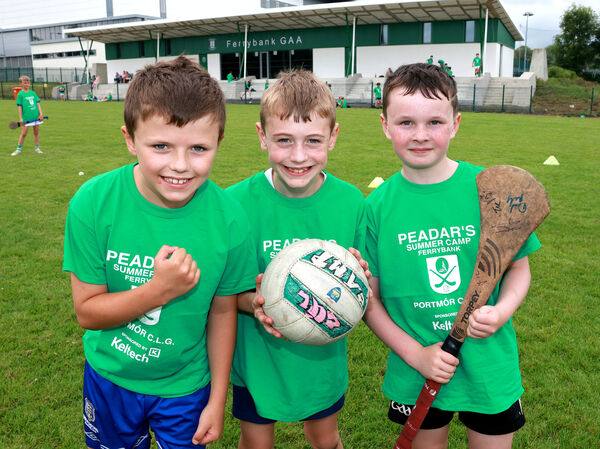 Charlie, Jack and Coady, at the annual Peadar's Summer Camp hosted by Ferrybank GAA. Photo: Joe Evans Charlie, Jack and Coady, at the annual Peadar's Summer Camp hosted by Ferrybank GAA. Photo: Joe Evans