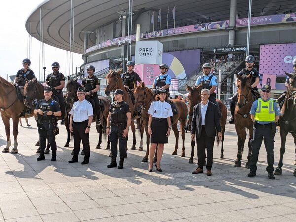 Garda Ken McDonald pictured with some of the French gendarmes at the Paris Olympics. Pic: An Garda Síochána Waterford Facebook Garda Ken McDonald pictured with some of the French gendarmes at the Paris Olympics. Pic: An Garda Síochána Waterford Facebook