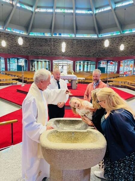 Yvonne Tierney and her partner Brad Bower returned home from Canada to visit family and have their daughter Harper Baptised