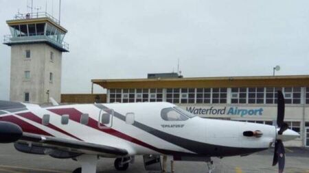 'OH-FUK' registered plane attracts attention after landing at Waterford Airport 