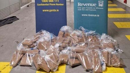 Arrested men released after cocaine worth €7.2m seized at Rosslare