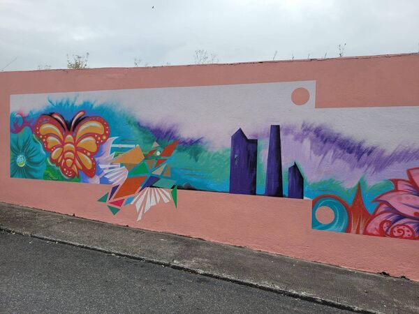 Newly unveiled mural in Bonmahon by artist Paul Phelan
