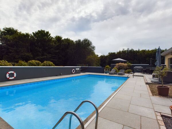 The house has its own pool