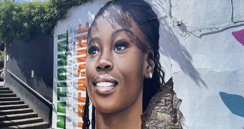 Beautiful mural painted in Waterford to honour Irish Olympian Rhasidat Adeleke 