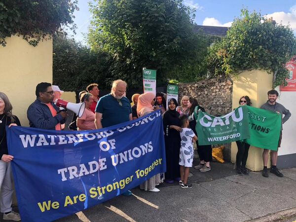Recent demonstrations held outside the Birchwood Direct Provision Centre in Ballytruckle, Waterford City. Recent demonstrations held outside the Birchwood Direct Provision Centre in Ballytruckle, Waterford City.