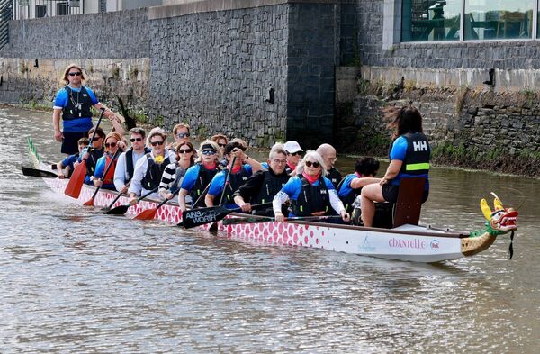 pictured at the launch of the Waterford Dragon Boat Club new boat "The Chantelle" which was kindly gifted to the club by the family of the late Dr. Chantelle Macnamara. Photo: Joe Evans