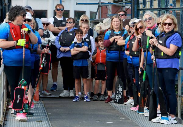 pictured at the launch of the Waterford Dragon Boat Club new boat "The Chantelle" which was kindly gifted to the club by the family of the late Dr. Chantelle Macnamara. Photo: Joe Evans