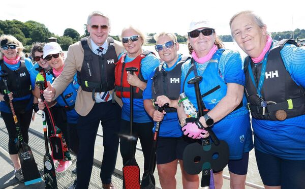 Pictured at the launch of the Waterford Dragon Boat Club new boat "The Chantelle" which was kindly gifted to the club by the family of the late Dr. Chantelle Macnamara. Photo: Joe Evans