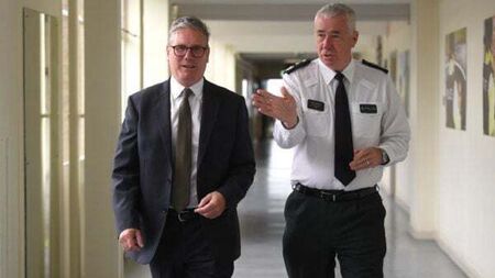 Starmer discusses PSNI funding concerns after ‘intolerable’ race-linked disorder