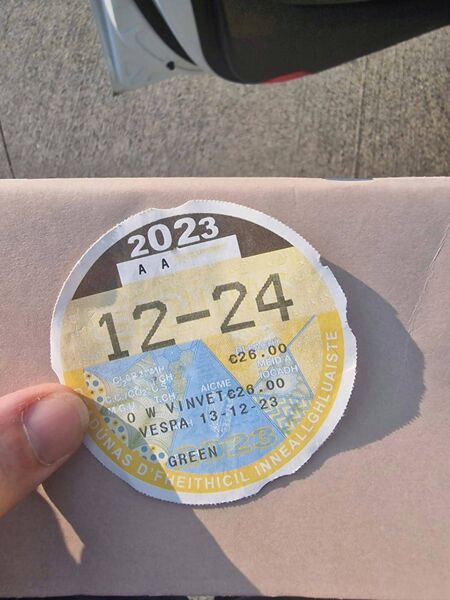 The van had a tax disc from a Vespa displayed on it. Pic: An Garda Siochána Waterford