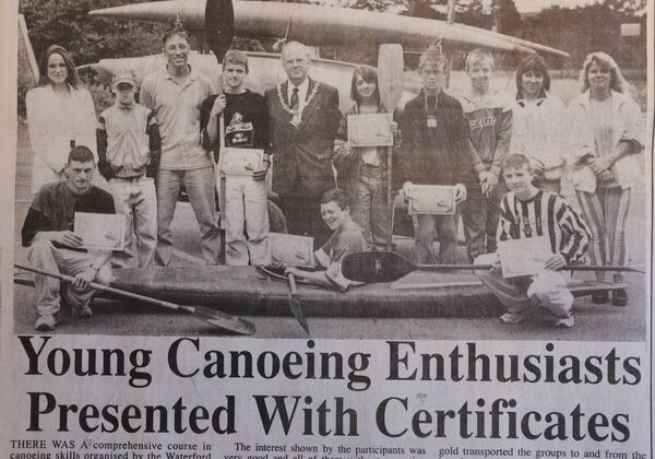 Canoeing enthusiasts were presented with their certificates