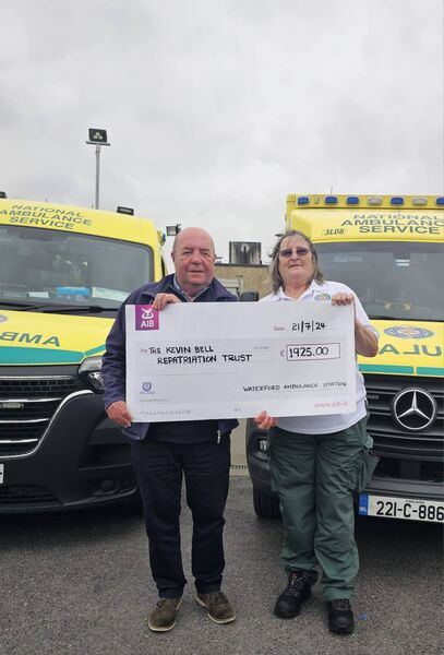 Pictured are Colin Bell (founder of the charity) and Caroline Donnelly