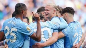 Erling Haaland’s hat-trick helps Manchester City to thumping win over Ipswich