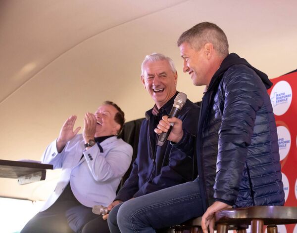 Marty Morrissey, Ian Rush and Ronan O'Gara in Dungarvan in aid of West Waterford Rapid Response Vehicle. Photo: Mary Browne