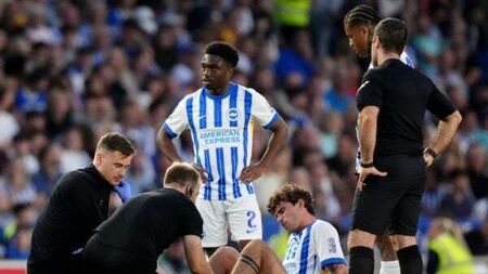 Matt O’Riley injured on debut but Brighton progress in Carabao Cup