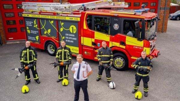 High-tech fire engine runs on treated vegetable oil