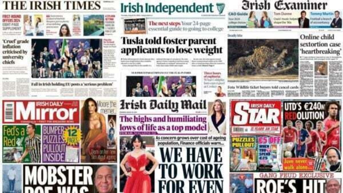 What the papers say: Thursday's front pages